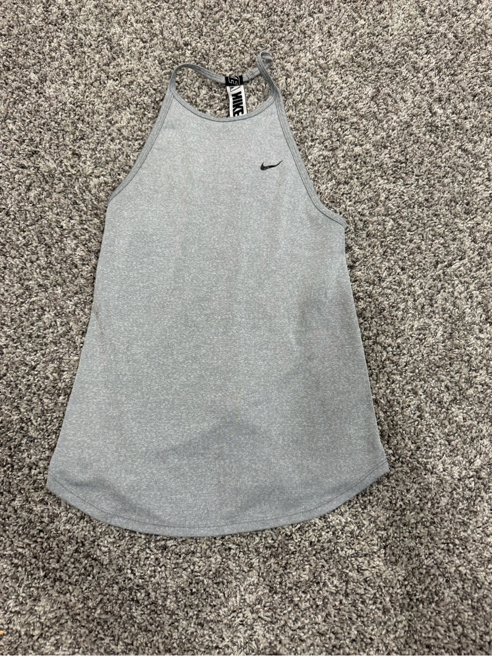 Nike Silver/Gray High-Neck Athletic Tank
